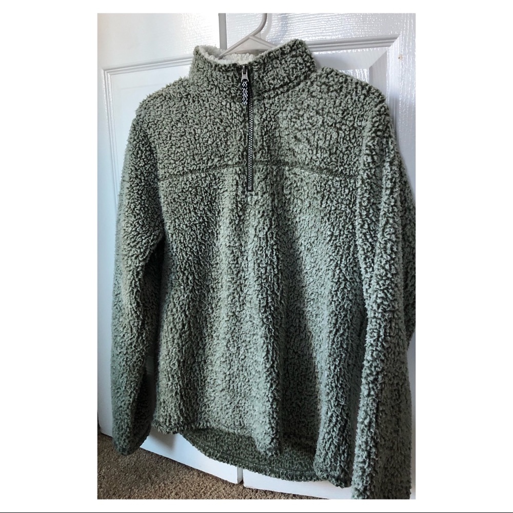 Olive Sherpa pullover🌵